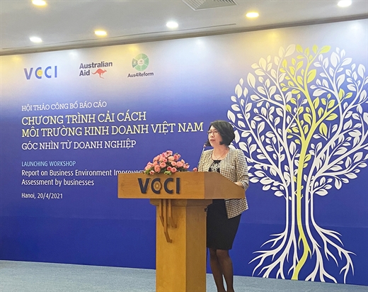Bà Trần Thị Hồng Minh, Giám đốc Chương trình Australia hỗ trợ cải cách kinh tế Việt Nam (Aus4Reform) phát biểu