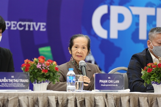 Economist Pham Chi Lan spoke at the workshop.